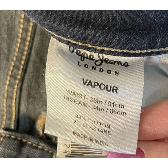 Pepe London Jeans Men's 36X34 Dark Wash Jeans Vapor‎ - Picture 4 of 7